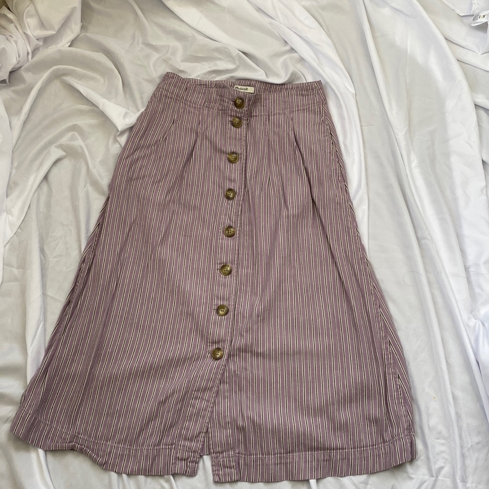 Lilac stripped Madewell skirt